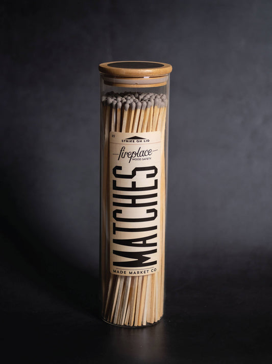 Apothecary Vintage Fireplace Gray Matches