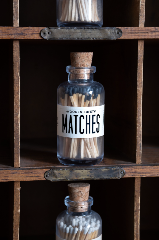 Mini Apothecary Vintage Black Matches